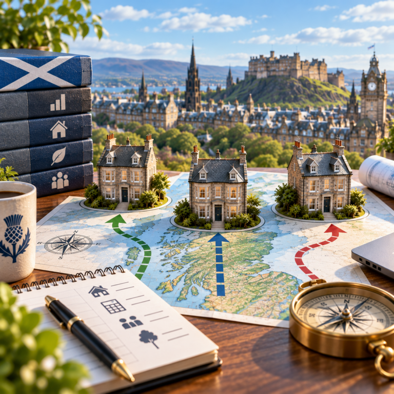 Scottish property planning map illustrating strategic choices for landlords in the private rented sector