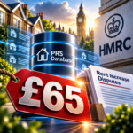 £65 landlord registration fee graphic highlighting the new PRS Database and rent increase disputes