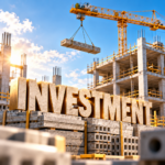 Construction site representing rising investment in UK single-family build to rent housing