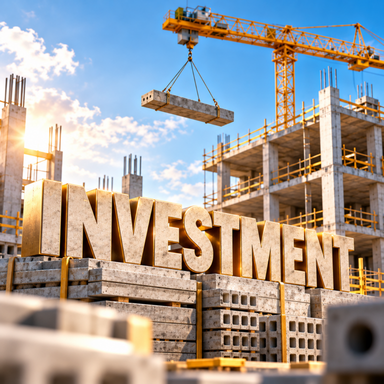 Construction site representing rising investment in UK single-family build to rent housing