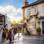 Mould-covered rental property with tradespeople’s tools outside, highlighting repair challenges under Awaab’s Law.