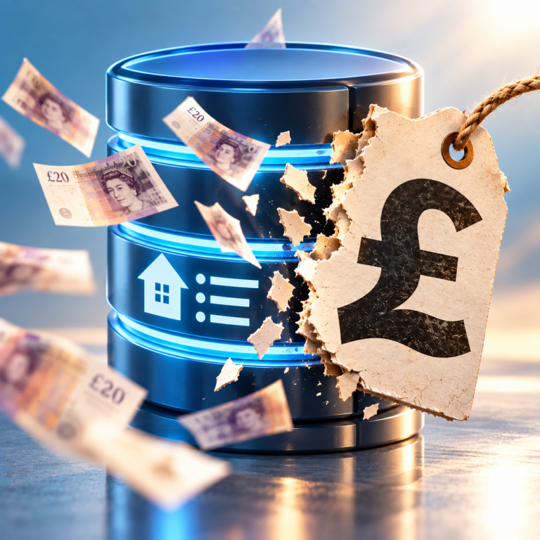 Landlord database with £65 fee tag and £20 notes illustrating rising rental sector costs